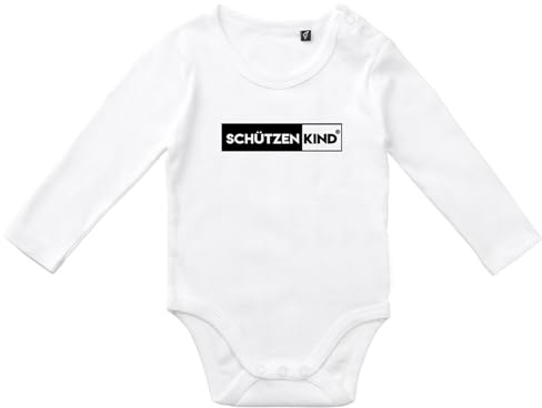 Hellweg Druckerei Wickelbody Schützenkind Modern Geschenk Unisex Strampler White Größe 68 Bio Baumwolle Fairtrade Schützenkind Modern Souvenir