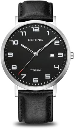 BERING Herren Uhr Quarz Movement - Titanium Collection mit Titan und Saphirglas 18640-402