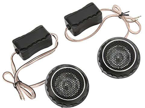 Bewinner 2 X Premium-Kalotten-Hochtöner, 140 W Auto-Lautsprecher Mit Aufklebern, Klare Klangdetails, Metall-Lautsprecher für Audiosystem