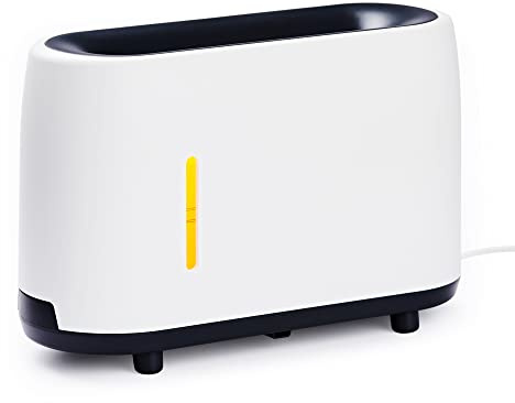 Promed – Aroma Diffuser AL-240 FL Ultraschall Luftbefeuchter 240ml – Elektr. Raumduft Duftvernebler für ätherische Öle mit Flammen LED-Effekt & Automatikmodus – Diffusor für Duftöl & Aromatherapie