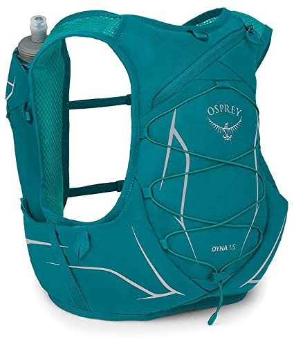 Osprey Dyna 1.5 W/flasks Grün, Damen Laufrucksack, Größe S - Farbe Verdigris Green