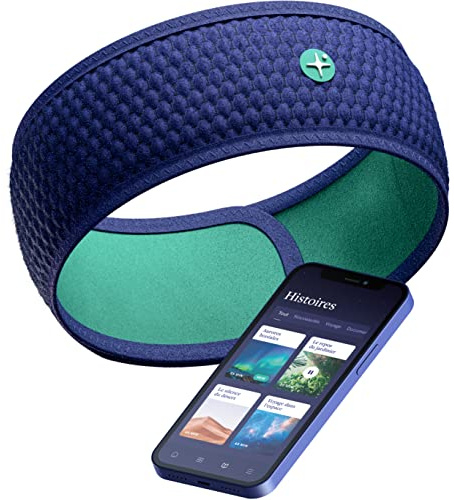 HoomBand Casque Audio Bluetooth, Sommeil Bandeau pour s'endormir, sans Fil, Voyage, Appli Gratuite, Histoires Hypnotiques, Méditations Guidées conçues par des spécialistes du Sommeil