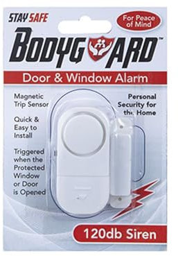 Door & Window Alarm for Enhanced Home Security - 120dB Loud Siren, Easy to Install, Battery Included - Protect Your Family & Property With This Intruder Alert System for Doors, Windows, Sheds, etc