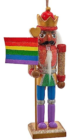 Kurt S. Adler 6 Inch African American Black Gay Pride Nutcracker Ornament ~ Love is Love