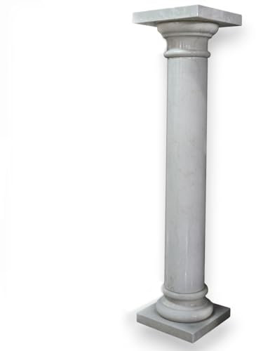 CBAM Säulen aus weißem Carrara-Marmor, Höhe 94 cm