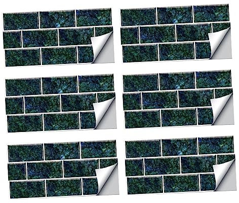 PRETYZOOM 6St Ofenölfester Wandaufkleber Fliesenpapier Hochzeitsaufkleber Hintergrund Küchenschrank-Tapete Aufkleber für die Küchenwand Ölfeste Aufkleber Heckklappe PVC