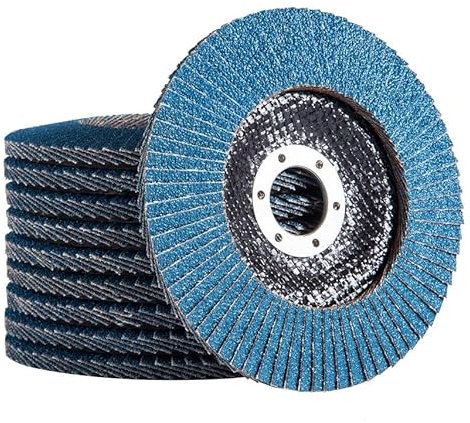 S SATC Fächerscheibe 125 Korn 60 für Metall Holz Stahl Schnelles und Präzises T29 Schneiden Lamellenscheiben 10 Stück Blau Schleifmopteller Schleifscheiben 125mm Winkelschleifer