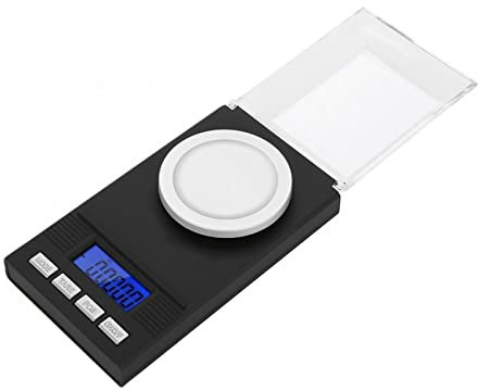 CRBUDY Bilancia da Cucina 10g/20g/50g/100g Mini Bilancia Digitale Elettronica Portatile, 0,001g Manica ad Alta precisione Perla Preziosa Bilancia con Diamanti Accessori da cuci