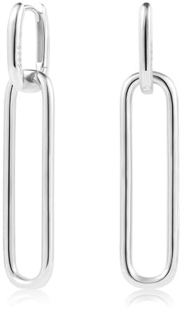 ALEXCRAFT Creolen Eckige Ohrringe Silber 925 Hängend Geschenk für Frauen Freundin Mama Mädchen