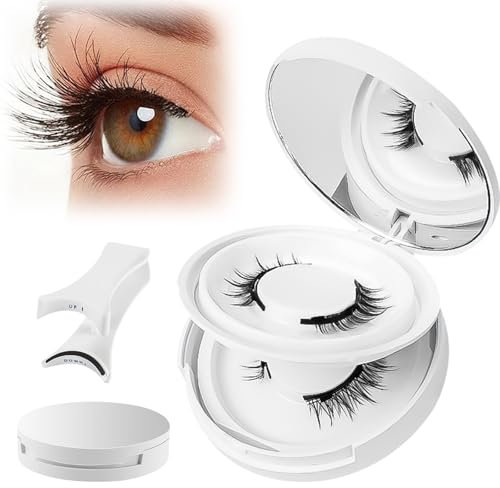Lafo Magnetic Eyelashes - Natural Look, 2 Pairs Reusable Lashes Kit with Applicator, No Glue Needed, Easy to Wear and Remove
