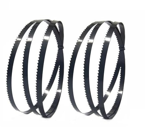 Bandsaw Blades 14 TPI, 1/4 Inch Width SK5 Carbon Bandsaw Blade, 55 56 1/8 Inch Band Saw Blades For Woodworking 2pcs(56 1/8 x 1/4 inch)