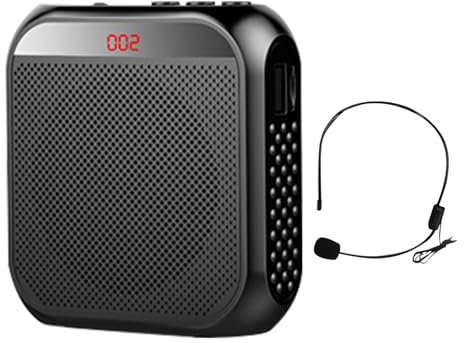 Amplificateur de voix personnel - Haut-parleur pour guide touristique Amplificateur de voix de 2200 mAh | Amplificateurs portables haut-parleur avec microphone avec câble écouteurs pour enseignants