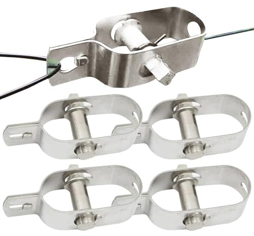 Tendeur en acier en fer – Lot de 5 attaches en fer, tendeur de fil métallique | Tendeur de corde à haute dureté pour tendre les câbles, chaînes, antennes, cordes à linge, parasols, câbles électriques
