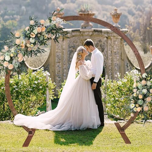 Rustic Wooden Wedding Aror Garden Arch Backdrop Stand for ackyard Ceremony Beautiful Wedding Decor for Lawn and Patio