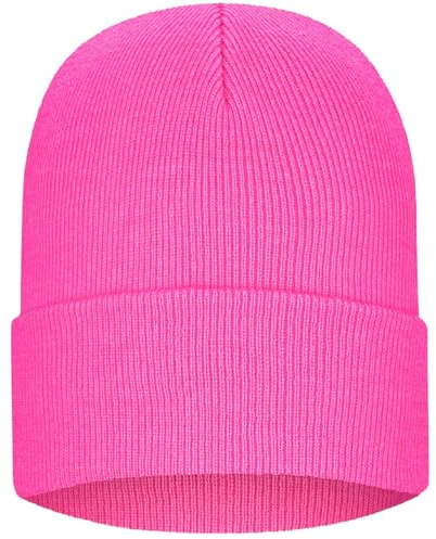 Hatstar Neon Beanie | zum Kostüm für Karneval Fasching 80er 90er Jahre Party | Damen Mütze - Herren Wintermütze Strickmütze