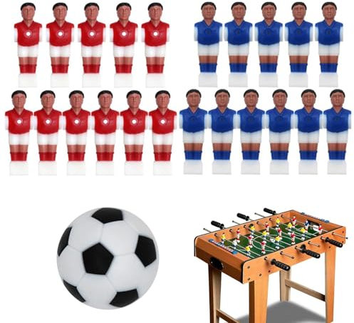 Generisch Fußballmänner Set, Tischfußballspielspieler, Harz Table Guys Fußballspieler Figuren, Creative Football Figures Accessoires für Fans, Kinder, Erwachsene, Freunde