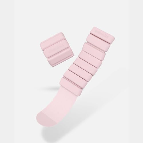 OMNANA Gewichtsmanschetten aus Silikon (2x0,5 kg oder 2x1 kg) – Knöchelgewichte & Handgelenkgewichte für Fitness, Yoga, Pilates & Physiotherapie – Ankle Weights für Joggen, Aerobic & Krafttraining