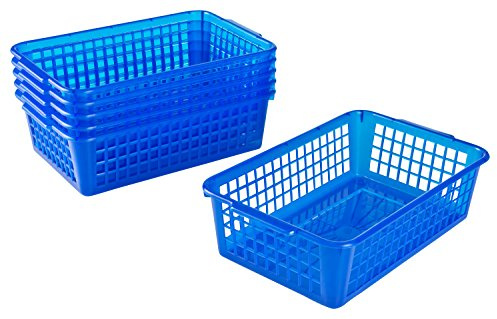 Kigima Aufbewahrungskorb 25x16x7cm 1,8L 6er Set – Allzweckkorb aus robustem Plastik (BPA-frei) – Aufbewahrungsbox für Küche & Bad – Haushaltskorb zur Aufbewahrung – Korb für Aufbewahrung – Blau