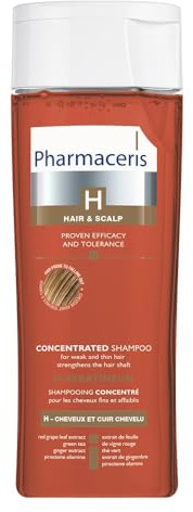 Pharmaceris H Keratineum, Konzentriertes Shampoo für Schwaches und Dünnes Haar, für Empfindliche Kopfhaut, Haarstärkung, Behandlung von Haarausfall bei Frauen und Männern - 250 ml