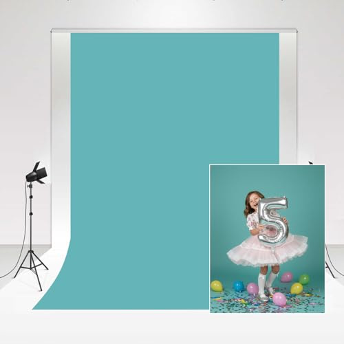 Kate Hintergrund Fotografie Cyan 1.5x2.2m/5x7ft Blau Foto kulisse Newborn Memorial Fotoshooting Fotohintergründe Wand Einfaches Einfarbiges Studio Hintergründe Hochzeits