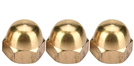 Miskall Messing-Überwurfmutter Kupfer-Sechskant-Überwurfmutter Dekorativer Schraubverschluss Kugelkopfkappe M3-M12(M8(20PCS))