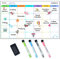 POPRUN Abwischbar magnetisch Monatsplaner/Wochenplaner whiteboard Magnettafel Kühlschrank,Monatskalender,Memoboard,Terminplaner-43 x 28 cm wiederverwendbar auf Deutsch
