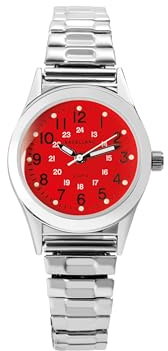 Excellanc Armbanduhr Damen Großes Ziffernblatt Silber | Seniorenuhr Damen mit Zugarmband | Damenuhr Edelstahl analog günstig – ideal für Senioren mit schlechten Augen