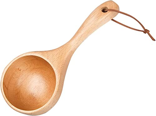 IBLAY Louche de cuisine en bois, Accessoire Cuisine pour le bain, le sel, la farine, la cuillère à soupe