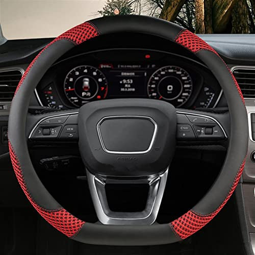 MObyat Auto Styling Lenkradbezug Leder Für Audi A1 A3 A4 A5 A6 A7 A8 Q2 Q3 Q5 Q7 Q8 S4 S3 S5 S6 S8 RS6 RS4 Alle Jahreszeiten (Color : A)