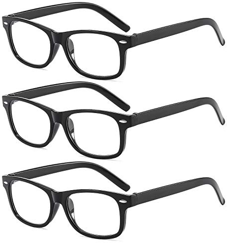 Suertree Lesebrille 3 Pack Leicht Leser Scharnier Augenoptik Brille Lesehilfe für Damen Herren 2.5X