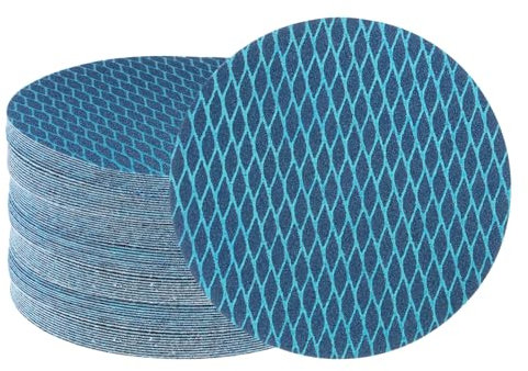 HARFINGTON 70 discos de lijado en forma de diamante de 6 pulgadas, grano 100, gancho y bucle, discos de acabado automotriz, almohadillas de papel de lija para lijadora orbital aleatoria