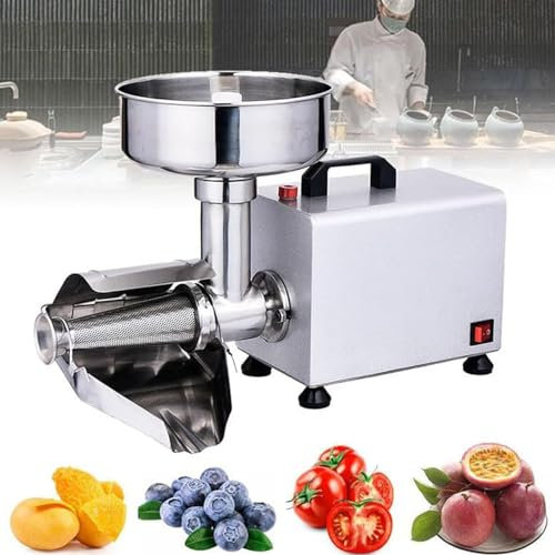 LTSRLL Kommerzielle Tomatensiebmaschine, Edelstahl-Lebensmittelsieb und Saucenbereiter, elektrische Fruchtpresse, Marmeladenmaschine, zum Einmachen von Tomatenpürees, Saucen und mehr,110v