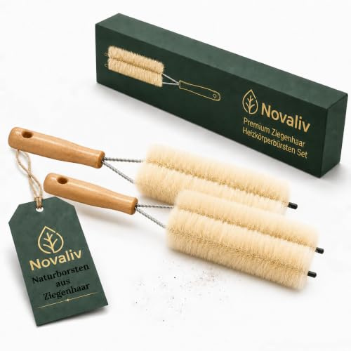 Novaliv 2X Jalousienbürste Jalousien Rolladenbürste Rollo Reinigungsbürste 47x14cm IDEAL auch als Heizung Reinigungsbürste 2-Fach Gabel Jalousien-Staubwedel dustoff Rollladen reinigen