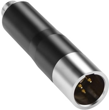 QIANRENON Mini XLR auf TRS 3,5 mm Mikrofon Beltpack Anschluss 3-Pin Mini XLR Stecker auf verriegelte TRS 3,5 mm Buchse Kopfhörer Adapter für drahtloses Bodypack Mikrofon