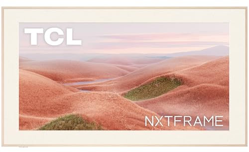 TCL 55 Inch Class NXTVISION Series Picture Frame Canvas Art TV | 55A300W, 2024 Model | QLED 4K HDR Smart Google TV | 120HZ Dolby Atmos Audio | Voice Remote Alexa Google Apple Streaming Television