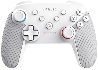 GXTrust 1246W Muta Controller Nintendo Switch Wireless con Bluetooth, Vibrazione Dual Shock, Sensore di Movimento, Pulsante Turbo, 15h di Gioco, Gamepad per Nintendo Switch, Lite, OLED, Bianco