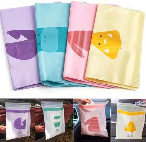 120 Pack Bin Bag Auto Müllsäcke, klebbar Verdickt kleine Müllsack | Gepastete Mülltüte klebrige nicht abfärbende, Flüssigkeiten geeignet für Car Beifahrer und Rücksitze