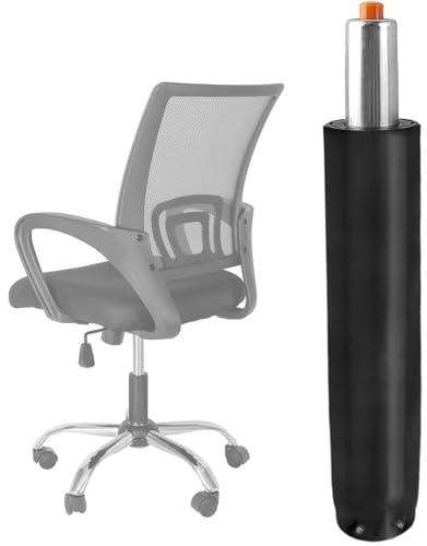 Jjqieosjeog Gasdruckfeder Bürostuhl, Tragfähigkeit 200 kg, Verstellbare Höhe 295-435 mm, 360 Grad Flexible Drehung, Universelle Bürostuhl-Ersatzteile (Silber)