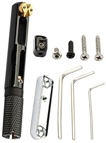 Toyvian Ga1117a E-gitarren-steg – Bassgitarren-teil – Metall-kit – Einfach Zu Installieren – 10-teiliges Set