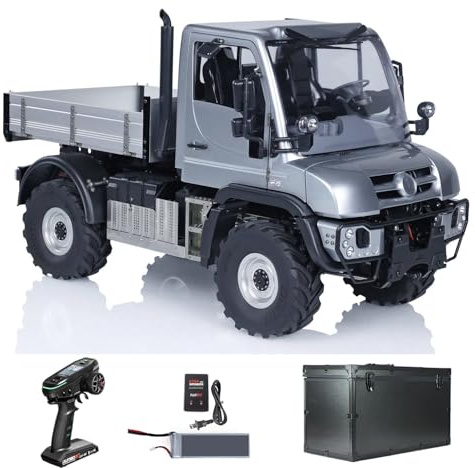 wheelfun 4X4 1/10 RC Rock Crawler Cars Uni U423 2 velocidades RTR Control remoto Vehículos todoterreno Cabrestante Luz Sonido 540 Motor 11.1V Batería Hobby Modelo para Adultos Hobby