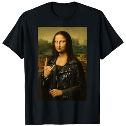 Divertido Arte de Heavy Metal de la Banda de Rock de Mona Lisa Camiseta
