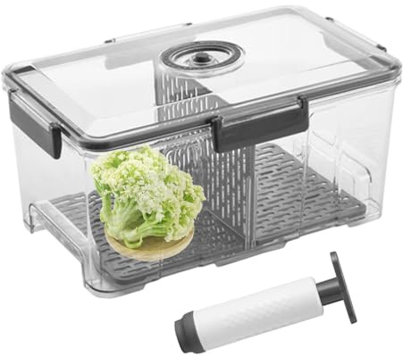 Recipientes al vacío, recipientes herméticos para alimentos | Contenedor para alimentos al vacío con temporizador, recipiente apto para microondas para verduras, carne, recipiente portátil para