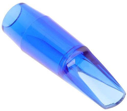 ULTECHNOVO Alto Saxophone Colored Crystal Mouthpiece Flash Blue Sax Replacement Part Lightweight Portable for Beginners and Professional Musicians