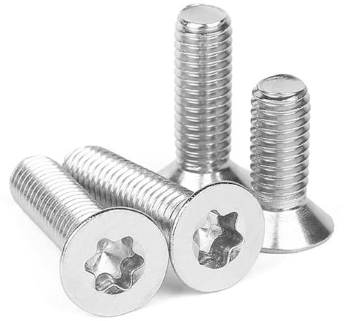 VELSIN 20 Piezas Tornillos Avellanados Torx - M6 x 16mm Acero Inoxidable 304 Tornillos de Cabeza Plana Tornillo para Metales en Forma de Ciruela