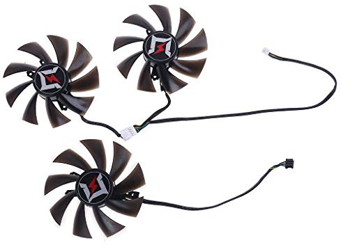 AMISENK 3pcs DC12V Graphics Card Cooling Fan For Gainward 2060 2080 Super Small Desk Fan