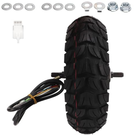 Koyike 1500W E-Scooter Motor Rad Ersatz 48V 72V, Nabenmotor mit Luftreifen und Schlauch 1500RPM, 112mm Einbaumaß Aluminiumlegierung für Elektroroller Tuning Projekte(36-60V)