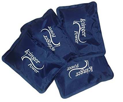 4 Icinger Power Eis-Packs - 300gr (10.6 Oz) - 19x14cm (7.5x5.5 Inches) - Auslaufsichere Nylon-Hülle - Hoch-Kühlendes Gel