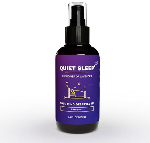 Quiet Sleep Wohltuendes Lavendelspray für Kopfkissen - 100ml - Beruhigendes Premium Lavendel Spray - Ideal als Kissenspray, Einschlafspray & Schlafspray, Lavendel Kissenspray - Sleep Spray