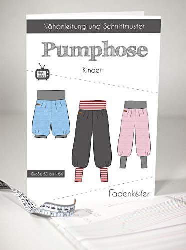 Schnittmuster Fadenkäfer Pumphose Kinder Gr. 50 bis 164 Papierschnittmuster