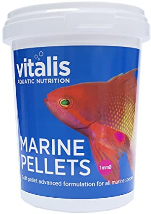 Vitalis Marine Pellets Fischfutter Aquarium (260g) Fischfutter Aquarium Pellets für Marine Fischarten - hochverdaulich und ausgewogen - Vitamine und Mineralien (260g)